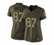 nike women nfl jerseys kansas city chiefs #87 kelce army green[nike Limited Salute To Service]