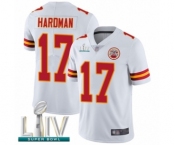 Youth Kansas City Chiefs #17 Mecole Hardman White Vapor Untouchable Limited Player Super Bowl LIV Bound Football Jersey