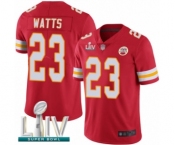 Youth Kansas City Chiefs #23 Armani Watts Red Team Color Vapor Untouchable Limited Player Super Bowl LIV Bound Football Jersey