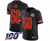 Youth Kansas City Chiefs #50 Darron Lee Limited Black Rush Vapor Untouchable 100th Season Football Jersey