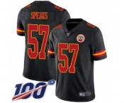 Youth Kansas City Chiefs #57 Breeland Speaks Limited Black Rush Vapor Untouchable 100th Season Football Jersey