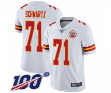 Youth Kansas City Chiefs #71 Mitchell Schwartz White Vapor Untouchable Limited Player 100th Season Football Jersey