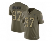 Men Nike New England Patriots #97 Alan Branch Limited Olive Camo 2017 Salute to Service NFL Jersey