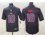 Men's New England Patriots #10 Drake Maye Black Fashion Vapor Untouchable Limited Football Stitched Jersey