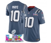 Men's New England Patriots #10 Drake Maye Storm Blue 2025 F.U.S.E. Super Bowl LX Patch And 1-Star C Patch “Rivalries” Vapor Limited Football Stitched Jerse Men's New England Patriots #10 Drake Maye Storm Blue 2025 F.U.S.E. Super Bowl LX Patch And 1-Star C Patch “Rivalries” Vapor Limited Football Stitched Jerse