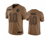 Men's New England Patriots #10 Mac Jones 2023 Brown Salute To Service Limited Football Stitched Jersey