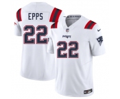 Men's New England Patriots #22 Marcus Epps White 2025 F.U.S.E. Vapor Limited Football Stitched Jersey