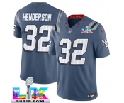 Men's New England Patriots #32 TreVeyon Henderson Storm Blue 2025 F.U.S.E. Super Bowl LX Patch “Rivalries” Vapor Limited Football Stitched Jersey Men's New England Patriots #32 TreVeyon Henderson Storm Blue 2025 F.U.S.E. Super Bowl LX Patch “Rivalries” Vapor Limited Football Stitched Jersey