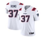 Men's New England Patriots #37 Parker Romo White 2025 Vapor Limited Football Stitched Jersey
