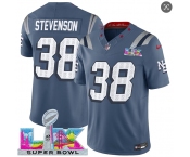 Men's New England Patriots #38 Rhamondre Stevenson Storm Blue 2025 F.U.S.E. Super Bowl LX Patch “Rivalries” Vapor Limited Football Stitched Jersey Men's New England Patriots #38 Rhamondre Stevenson Storm Blue 2025 F.U.S.E. Super Bowl LX Patch “Rivalries” Vapor Limited Football Stitched Jersey