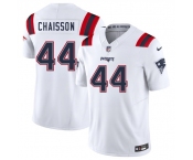 Men's New England Patriots #44 K'Lavon Chaisson White 2025 F.U.S.E. Vapor Limited Football Stitched Jersey