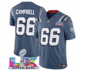 Men's New England Patriots #66 Will Campbell Storm Blue 2025 F.U.S.E. Super Bowl LX Patch “Rivalries” Vapor Limited Football Stitched Jersey Men's New England Patriots #66 Will Campbell Storm Blue 2025 F.U.S.E. Super Bowl LX Patch “Rivalries” Vapor Limited Football Stitched Jersey