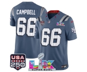 Men's New England Patriots #66 Will Campbell Storm Blue 2025 F.U.S.E. Super Bowl LX & USA 250' Patch “Rivalries” Vapor Limited Football Stitched Jersey Men's New England Patriots #66 Will Campbell Storm Blue 2025 F.U.S.E. Super Bowl LX & USA 250' Patch “Rivalries” Vapor Limited Football Stitched Jersey