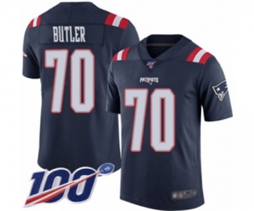 Men's New England Patriots #70 Adam Butler Limited Navy Blue Rush Vapor Untouchable 100th Season Football Jersey