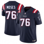 Men's New England Patriots #76 Morgan Moses Navy 2025 F.U.S.E. Vapor Limited Football Stitched Jersey