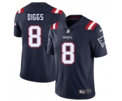 Men's New England Patriots #8 Stefon Diggs Navy 2025 Vapor Limited Football Stitched Jersey