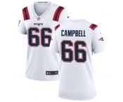 Womens New England Patriots #66 Will Campbell Nike White Limited Jersey