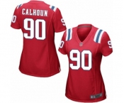 Women's New England Patriots #90 Shilique Calhoun Game Red Alternate Football Jersey
