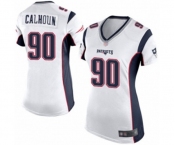 Women's New England Patriots #90 Shilique Calhoun Game White Football Jersey