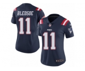 Women's Nike New England Patriots #11 Drew Bledsoe Limited Navy Blue Rush NFL Jersey