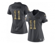 Women's Nike New England Patriots #11 Julian Edelman Limited Black 2016 Salute to Service NFL Jersey