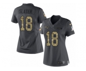 Women's Nike New England Patriots #18 Matthew Slater Limited Black 2016 Salute to Service NFL Jersey
