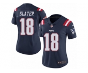 Women's Nike New England Patriots #18 Matthew Slater Limited Navy Blue Rush NFL Jersey