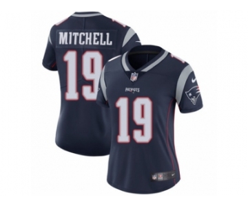 Women's Nike New England Patriots #19 Malcolm Mitchell Vapor Untouchable Limited Navy Blue Team Color NFL Jersey