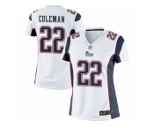 Women's Nike New England Patriots #22 Justin Coleman Limited White NFL Jersey