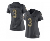 Women's Nike New England Patriots #3 Stephen Gostkowski Limited Black 2016 Salute to Service NFL Jersey