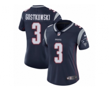 Women's Nike New England Patriots #3 Stephen Gostkowski Vapor Untouchable Limited Navy Blue Team Color NFL Jersey