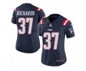 Women's Nike New England Patriots #37 Jordan Richards Limited Navy Blue Rush NFL Jersey