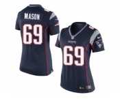 Women's Nike New England Patriots #69 Shaq Mason Limited Navy Blue Team Color NFL Jersey