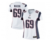 Women's Nike New England Patriots #69 Shaq Mason Limited White NFL Jersey