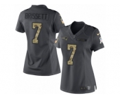 Women's Nike New England Patriots #7 Jacoby Brissett Limited Black 2016 Salute to Service NFL Jersey