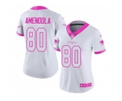 Women's Nike New England Patriots #80 Danny Amendola Limited Rush Fashion Pink NFL Jersey