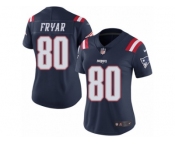 Women's Nike New England Patriots #80 Irving Fryar Limited Navy Blue Rush NFL Jersey