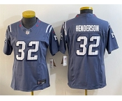 Women's New England Patriots #32 TreVeyon Henderson 2025 “Rivalries” Stitched Football Jersey Women's New England Patriots #32 TreVeyon Henderson 2025 “Rivalries” Stitched Football Jersey