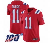 Youth New England Patriots #11 Drew Bledsoe Red Alternate Vapor Untouchable Limited Player 100th Season Football Jersey