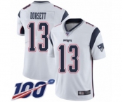 Youth New England Patriots #13 Phillip Dorsett White Vapor Untouchable Limited Player 100th Season Football Jersey