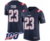 Youth New England Patriots #23 Patrick Chung Limited Navy Blue Rush Vapor Untouchable 100th Season Football Jersey
