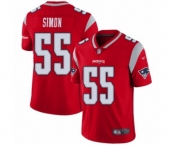 Youth New England Patriots #55 John Simon Limited Red Inverted Legend Football Jersey
