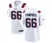 Youth New England Patriots #66 Will Campbell Nike White Limited Jersey