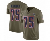 Youth New England Patriots #75 Ted Karras Limited Olive 2017 Salute to Service Football Jersey