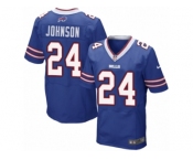 Men Nike Buffalo Bills #24 Leonard Johnson Elite Royal Blue Team Color NFL Jersey