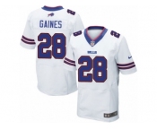 Men Nike Buffalo Bills #28 E.J. Gaines Elite White NFL Jersey