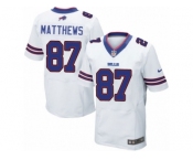 Men Nike Buffalo Bills #87 Jordan Matthews Elite White NFL Jersey