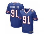 Men Nike Buffalo Bills #91 Cedric Thornton Elite Royal Blue Team Color NFL Jersey