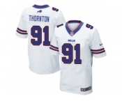 Men Nike Buffalo Bills #91 Cedric Thornton Elite White NFL Jersey