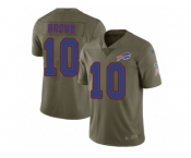 Men Nike Buffalo Bills #10 Corey Brown Limited Olive 2017 Salute to Service NFL Jersey